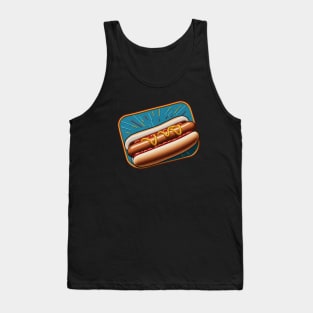 Hotdog Embroidered Patch Tank Top